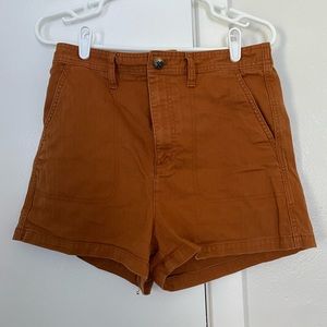 Madewell Orange Cotton Shorts Medium